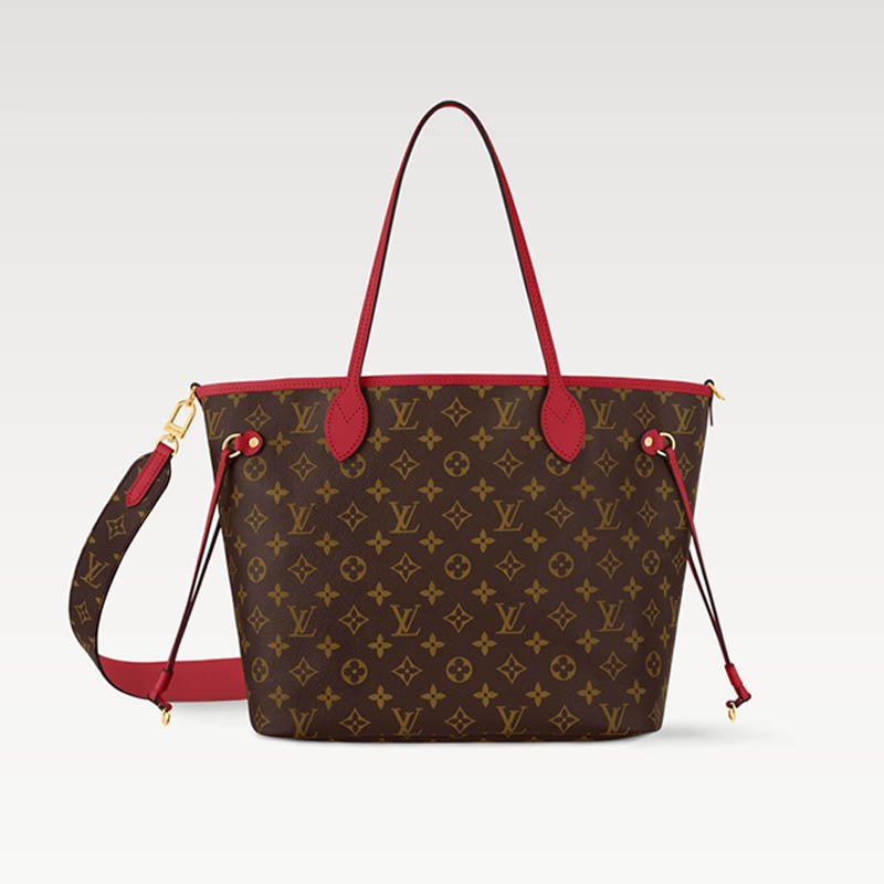 Neverfull Bandoulière Inside Out MM M12708 Sari Red