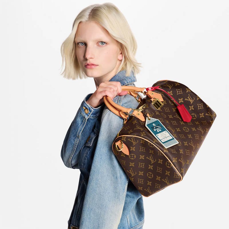 Speedy Soft 30 Crafty Bag M11945 MONOGRAM ROUGE
