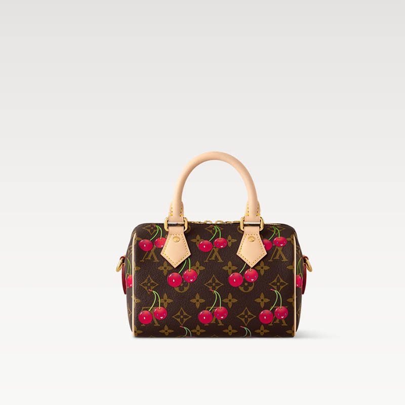 LV x TM Speedy Bandoulière 20 Bag M13094 Monogram cherry coated canvas