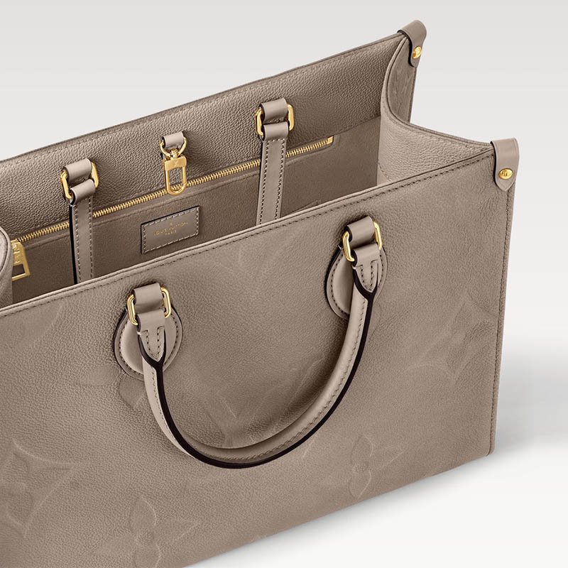 Onthego MM Tote Bag M45607 Tourterelle Beige