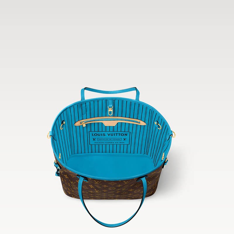 Neverfull Bandoulière Inside Out MM M13753 Gaston Blue