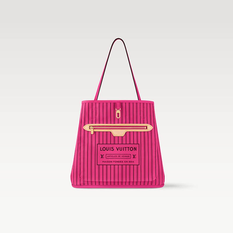 Neverfull Bandoulière Inside Out MM M12707 Pondichery Pink
