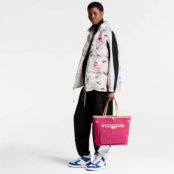 Neverfull Bandoulière Inside Out MM M12257 Monogram/Rose Pondichery