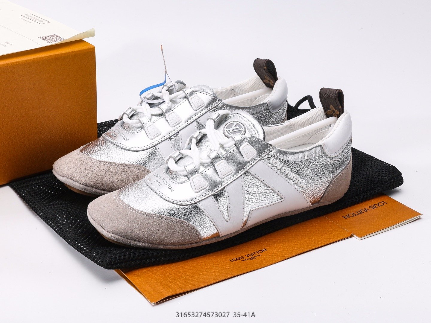 LOUIS VUITTON SneaKerina 2025 Spring/Summer Women's Training Shoes silver