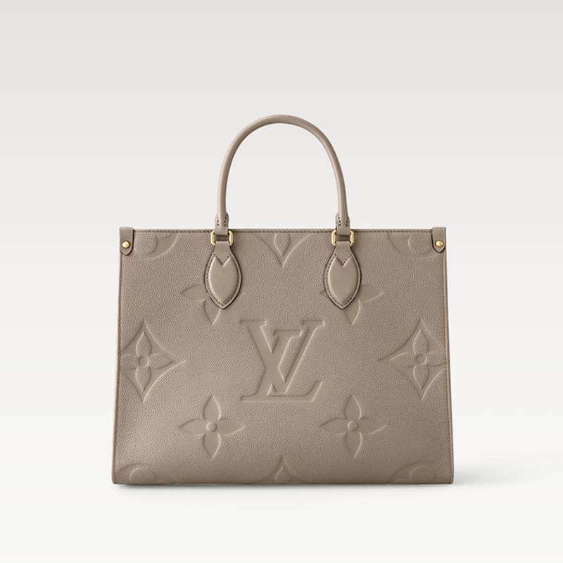 Onthego MM Tote Bag M45607 Tourterelle Beige