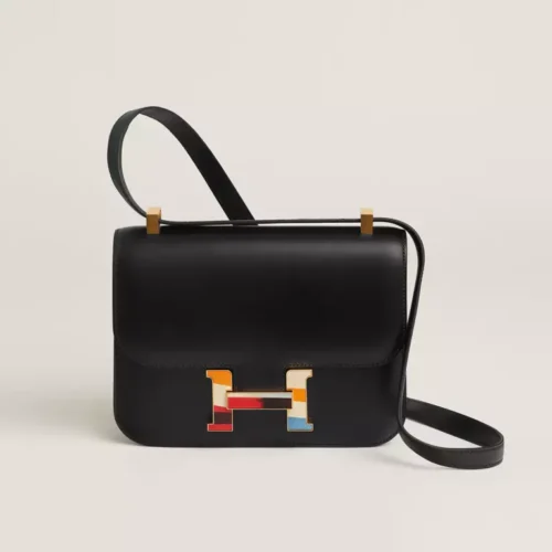 Constance I 24 Marqueterie de Paille bag Noir