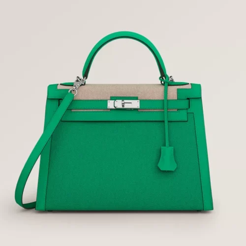 Kelly II sellier 32 bag menthe/écru/beige/menthe